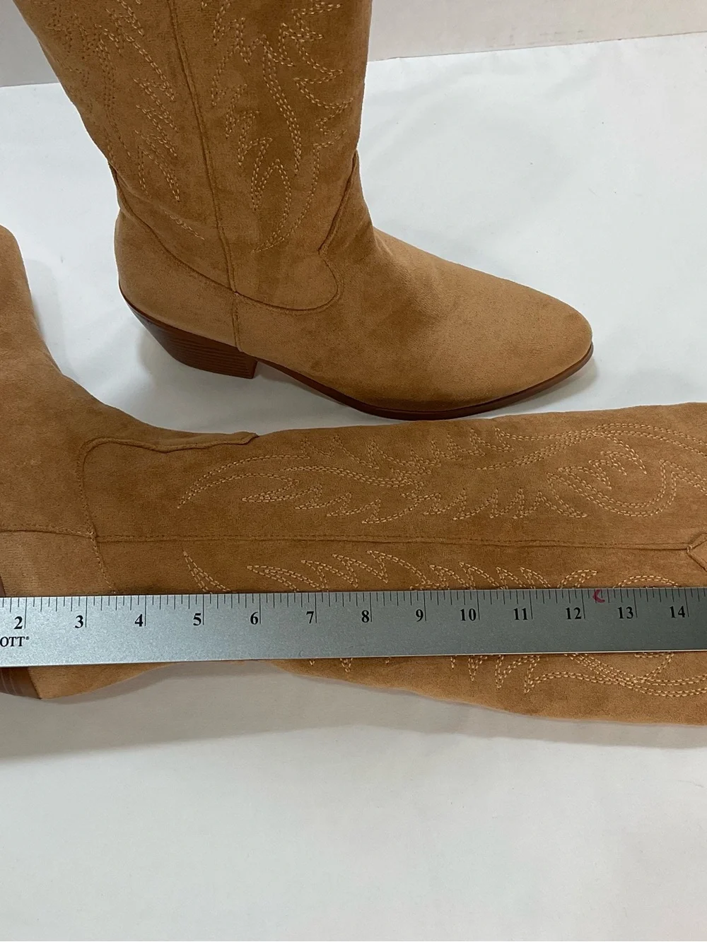 Over-the-Knee Suede Boots in Tan - Women's Fashion Knee High